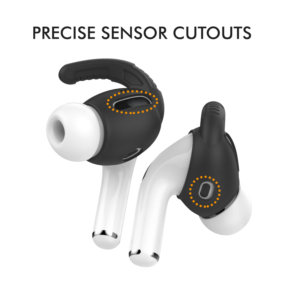 AHASTYLE PT-100 Silicone Ear Cover for Apple AirPods Pro Anti-Skid Ear Hooks 1 Pair Anti-Lost Ear Tips AHASTYLE PT-100 Silicone Ear Cover for Apple AirPods Pro Anti-Skid Ear Hooks 1 Pair Anti-Lost Ear Tips